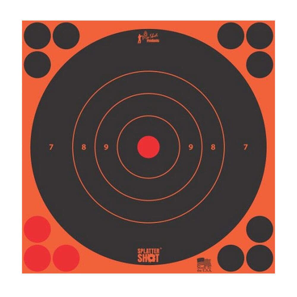 Targets Pro Shot Products 4.50" 12IN ORANGE BULLS EYE TARGET 12 PK BAG • Model: 4.50"